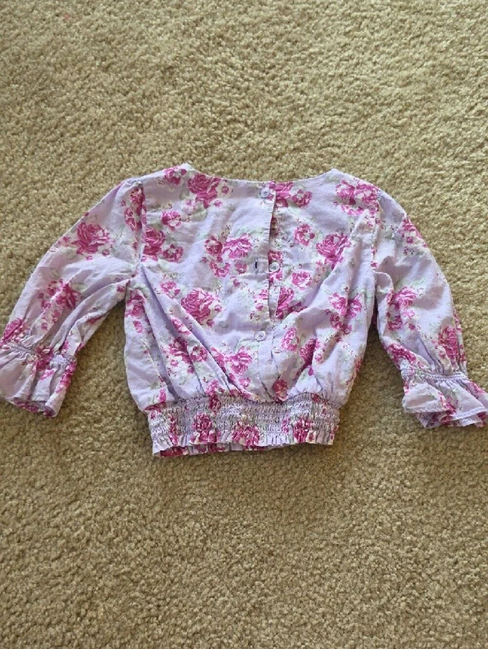 Janie and Jack Toddler Girls Pink Floral Blouse Size 2T